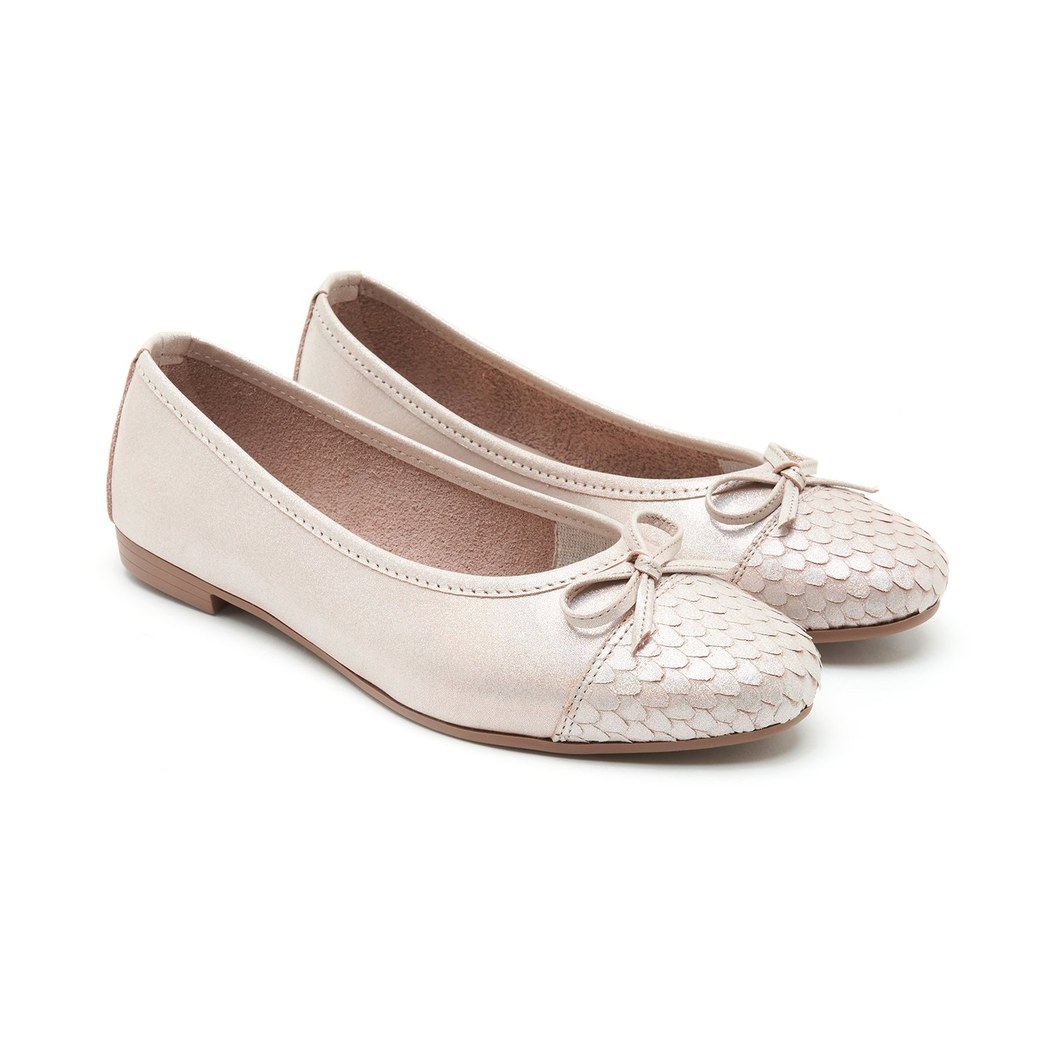 Kadın Pudra Deri Babet