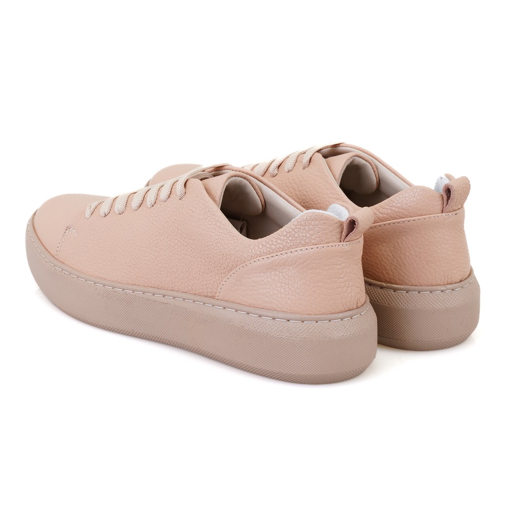 Kadın Pudra Deri Günlük Ayakkabı