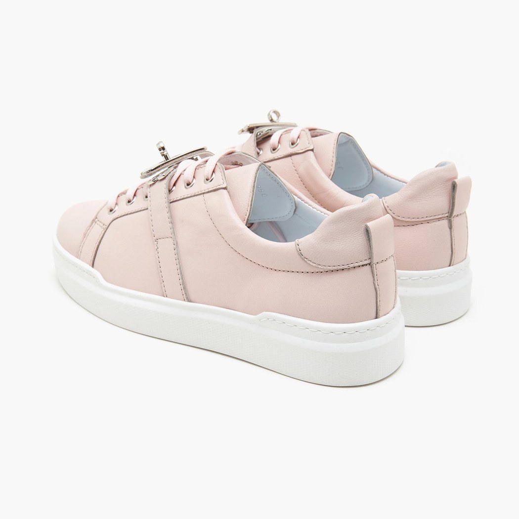 Kadın Pudra Deri Spor Ayakkabı