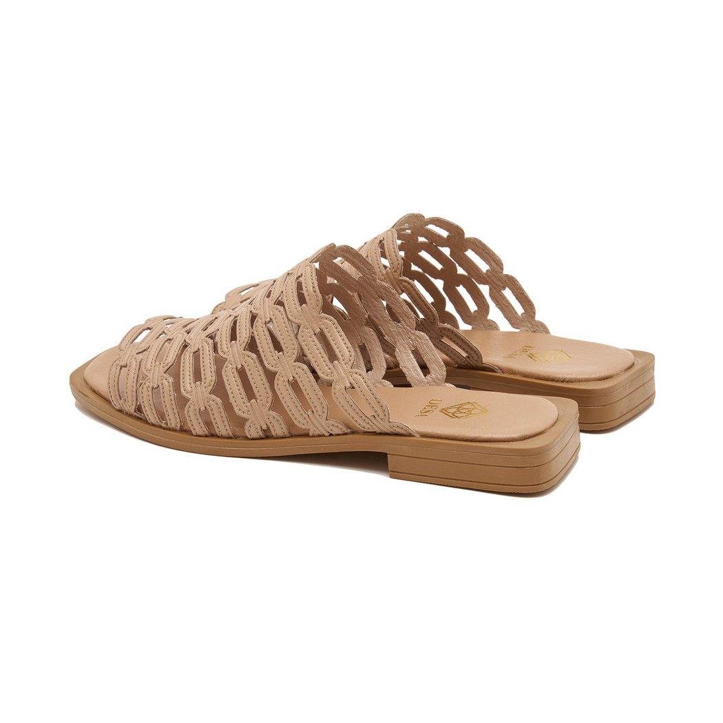 Kadın Pudra Deri Terlik