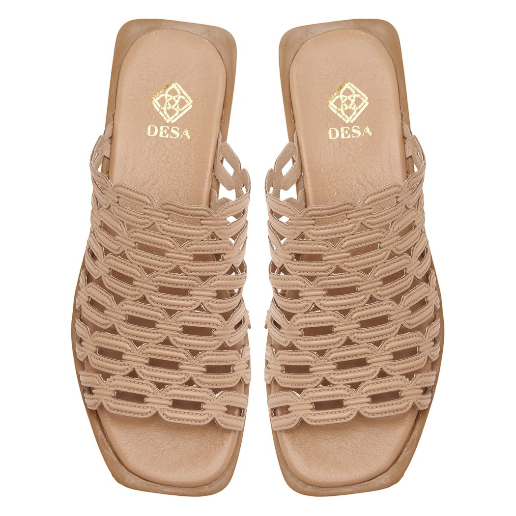 Kadın Pudra Deri Terlik