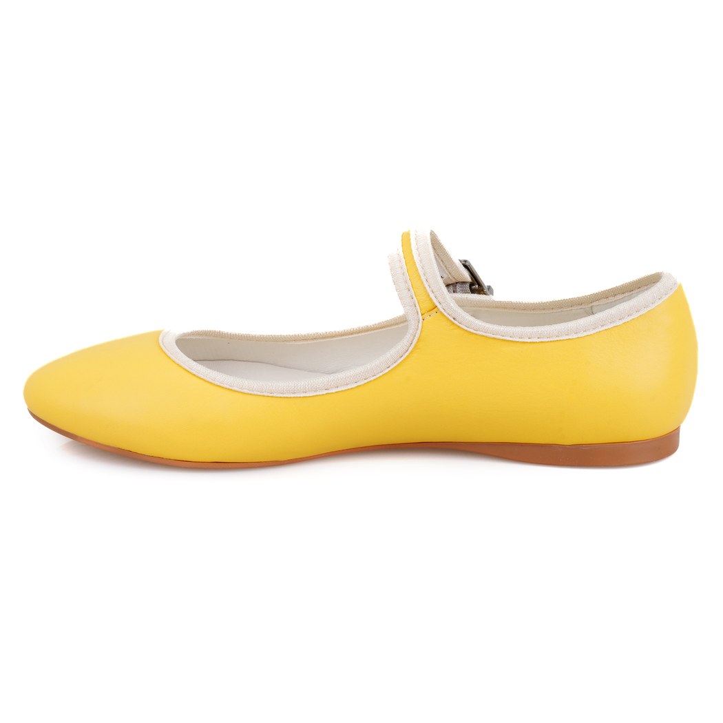 Kadın Sarı Deri Babet