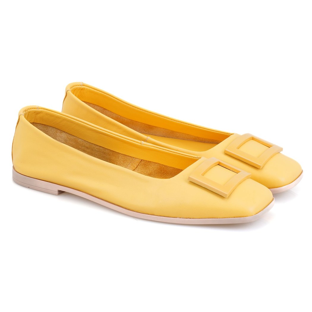 Kadın Sarı Deri Babet