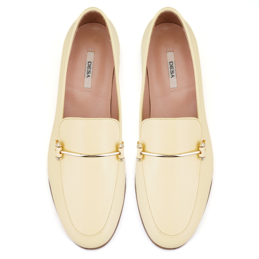 Kadın Sarı Deri Günlük Ayakkabı