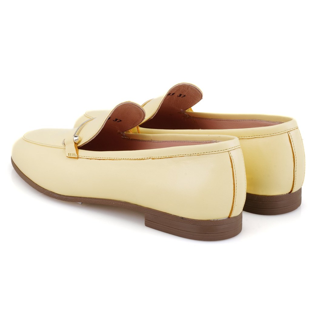Kadın Sarı Deri Günlük Ayakkabı
