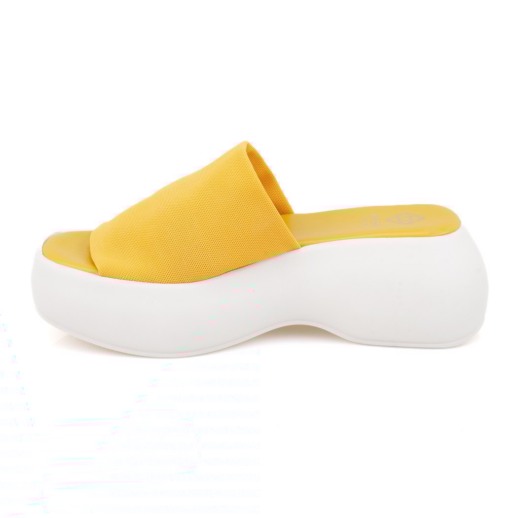 Kadın Sarı Platform Tabanlı Terlik