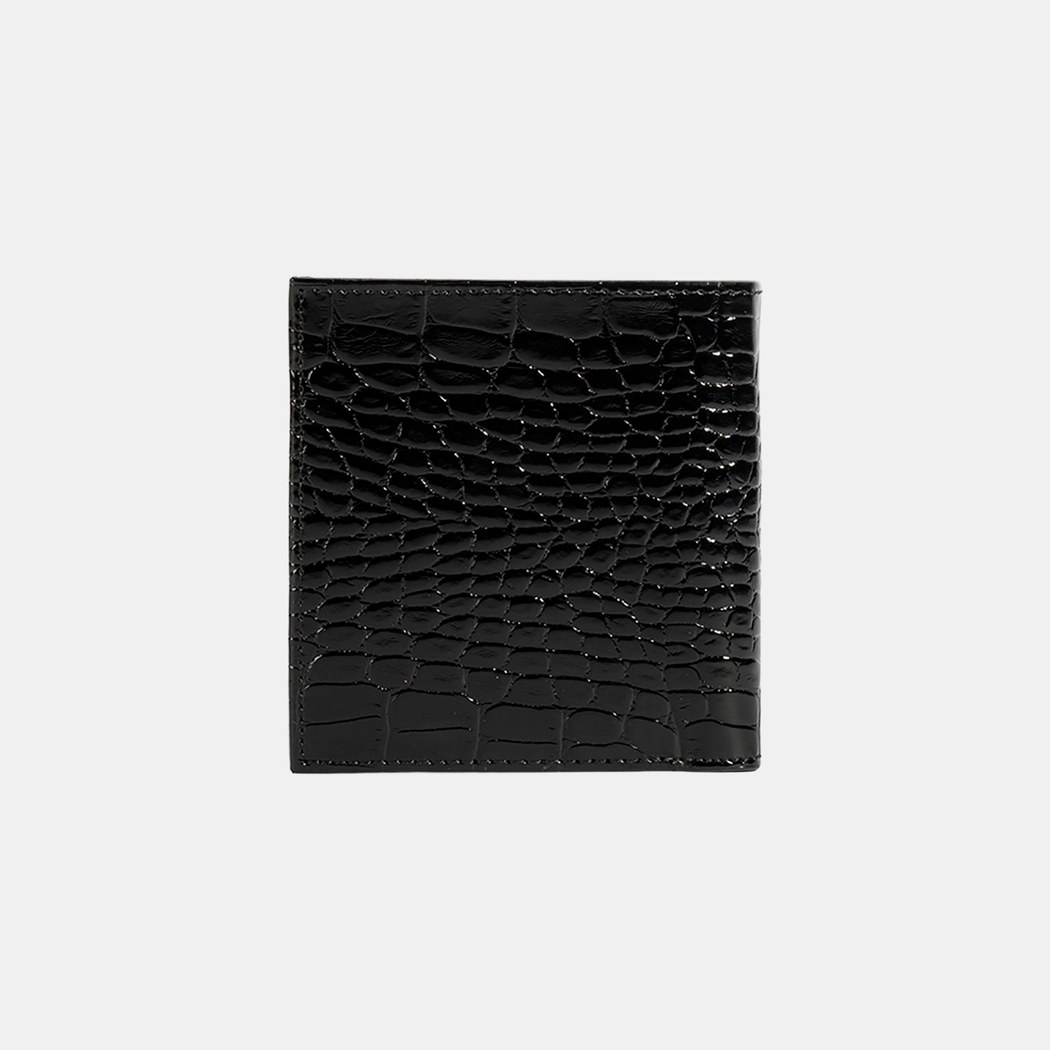 Kadın Siyah Baskılı Rugan Deri Cüzdan