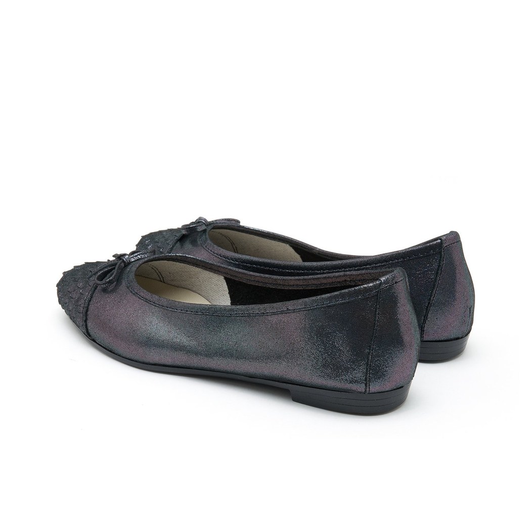 Kadın Siyah Deri Babet