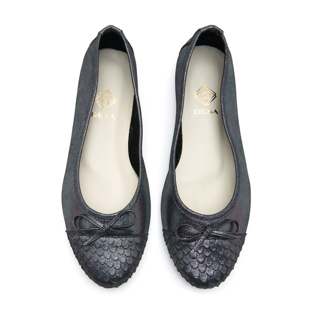 Kadın Siyah Deri Babet