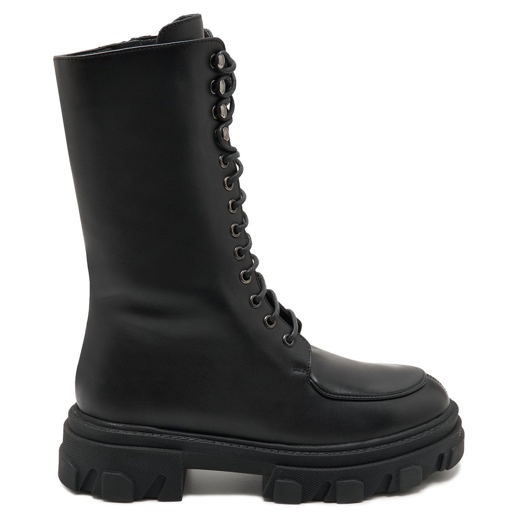 Kadın Siyah Deri Bot