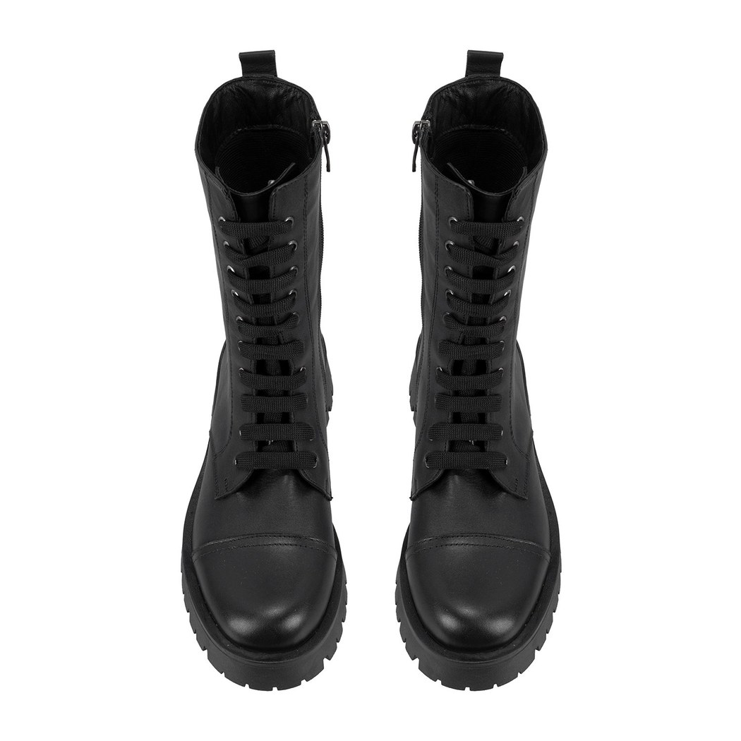 Kadın Siyah Deri Bot