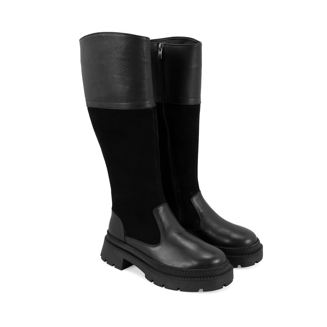 Kadın Siyah Deri Çizme