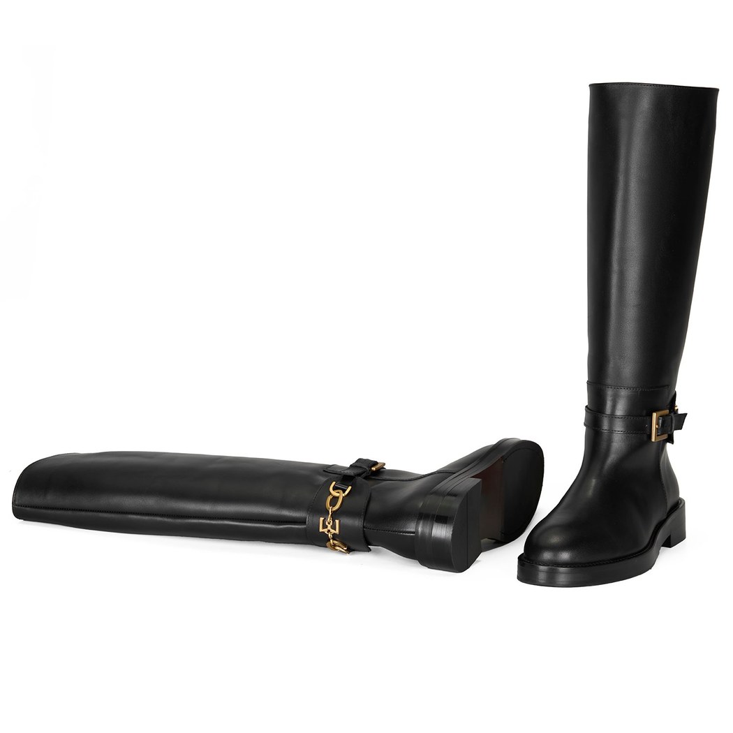 Kadın Siyah Deri Çizme