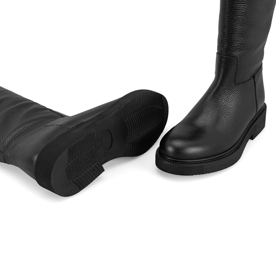 Kadın Siyah Deri Çizme