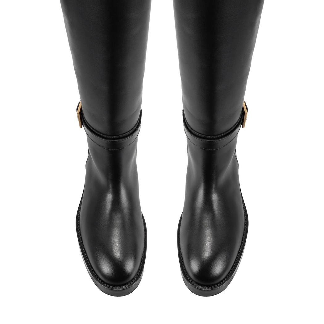 Kadın Siyah Deri Çizme