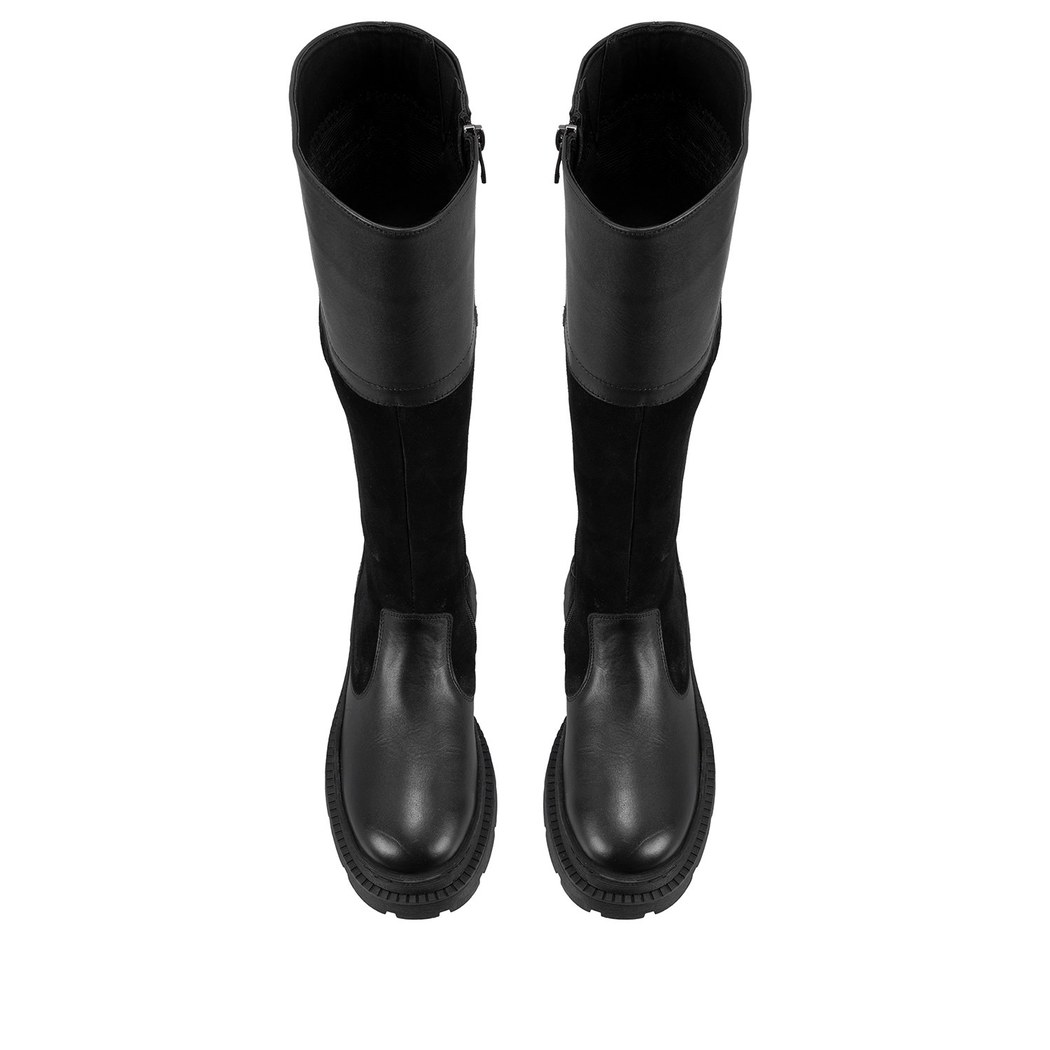 Kadın Siyah Deri Çizme