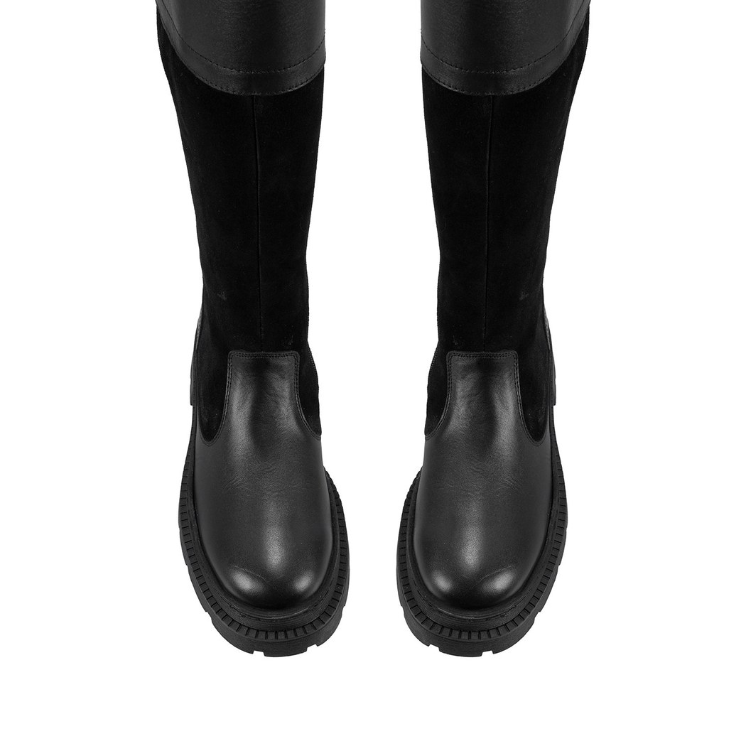 Kadın Siyah Deri Çizme