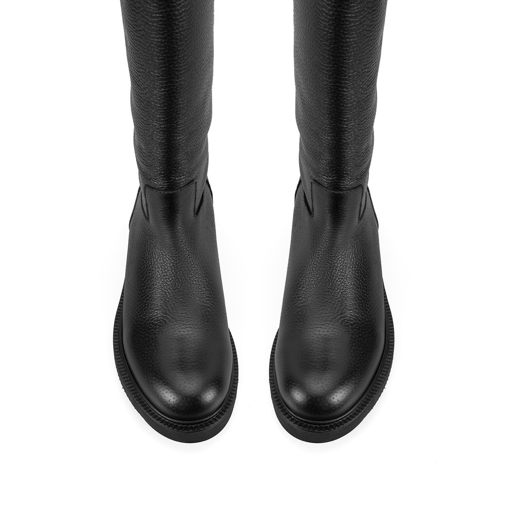 Kadın Siyah Deri Çizme