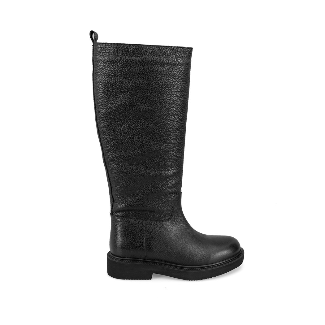 Kadın Siyah Deri Çizme