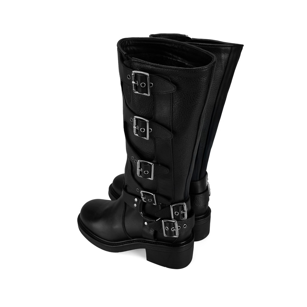 Kadın Siyah Deri Çizme