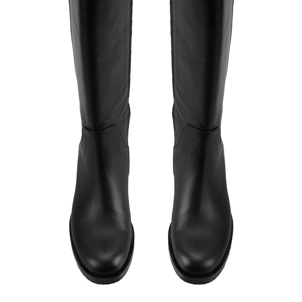 Kadın Siyah Deri Çizme