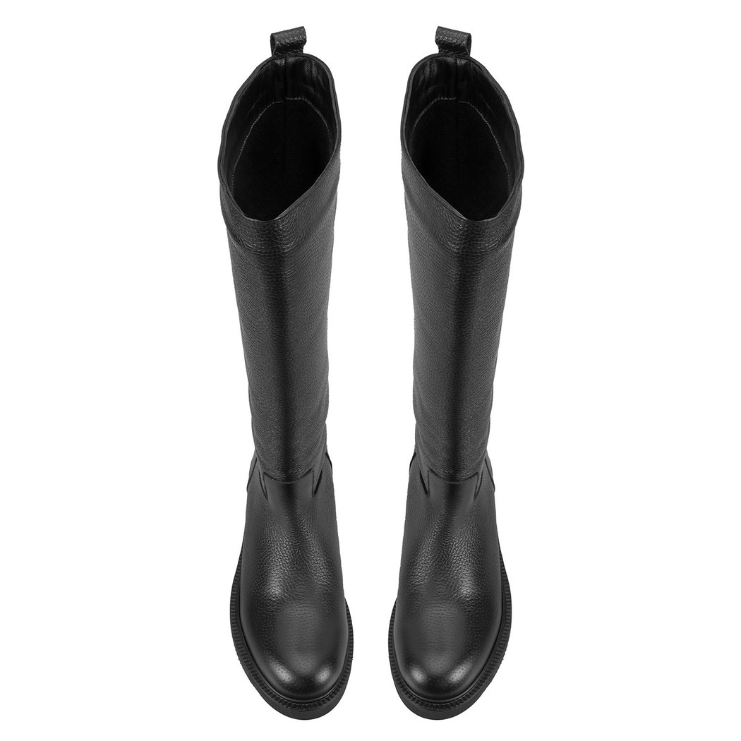 Kadın Siyah Deri Çizme