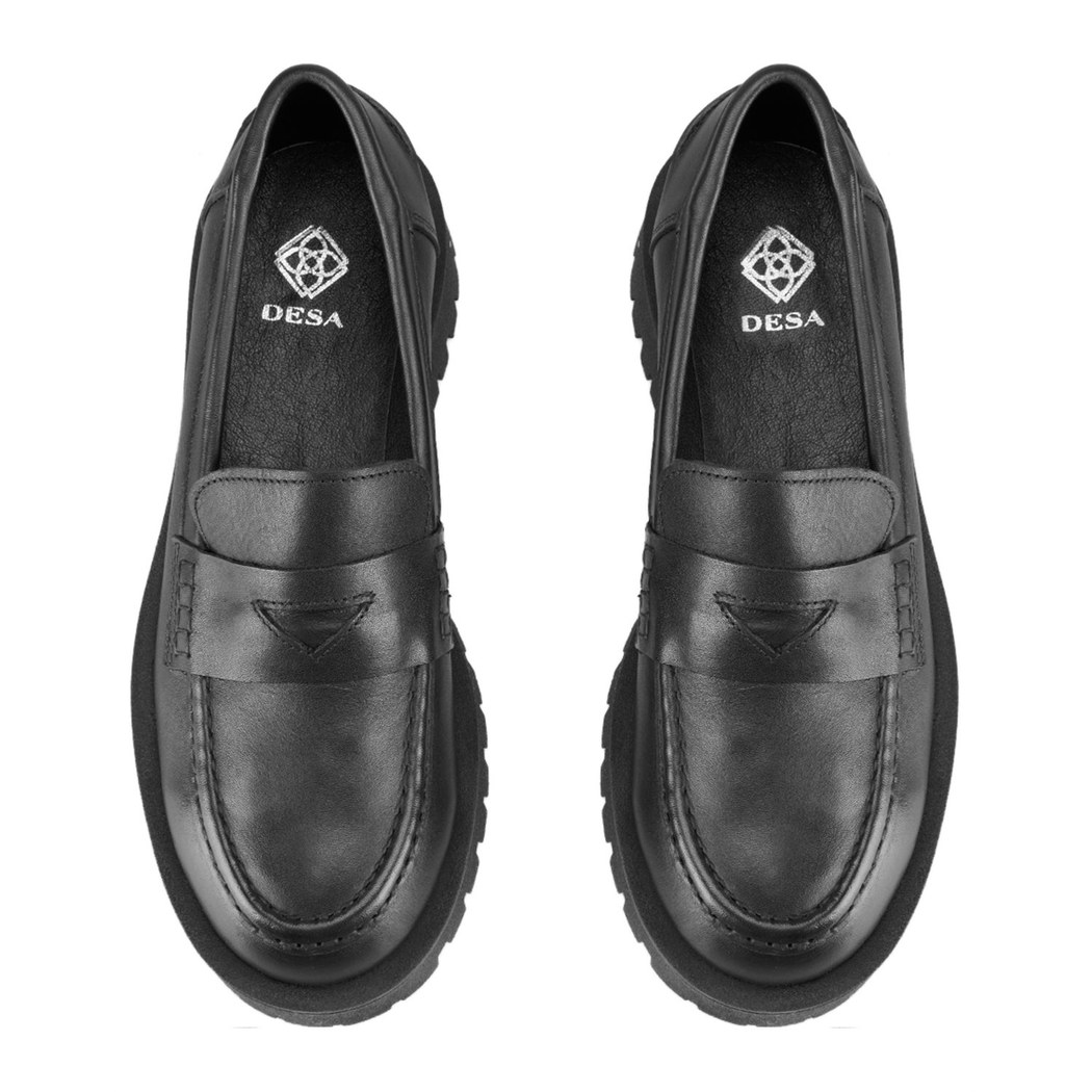 Kadın Siyah Deri Günlük Ayakkabı