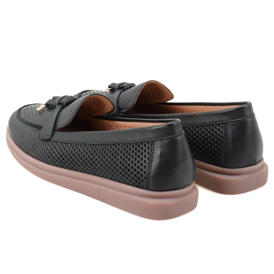 Kadın Siyah Deri Günlük Ayakkabı