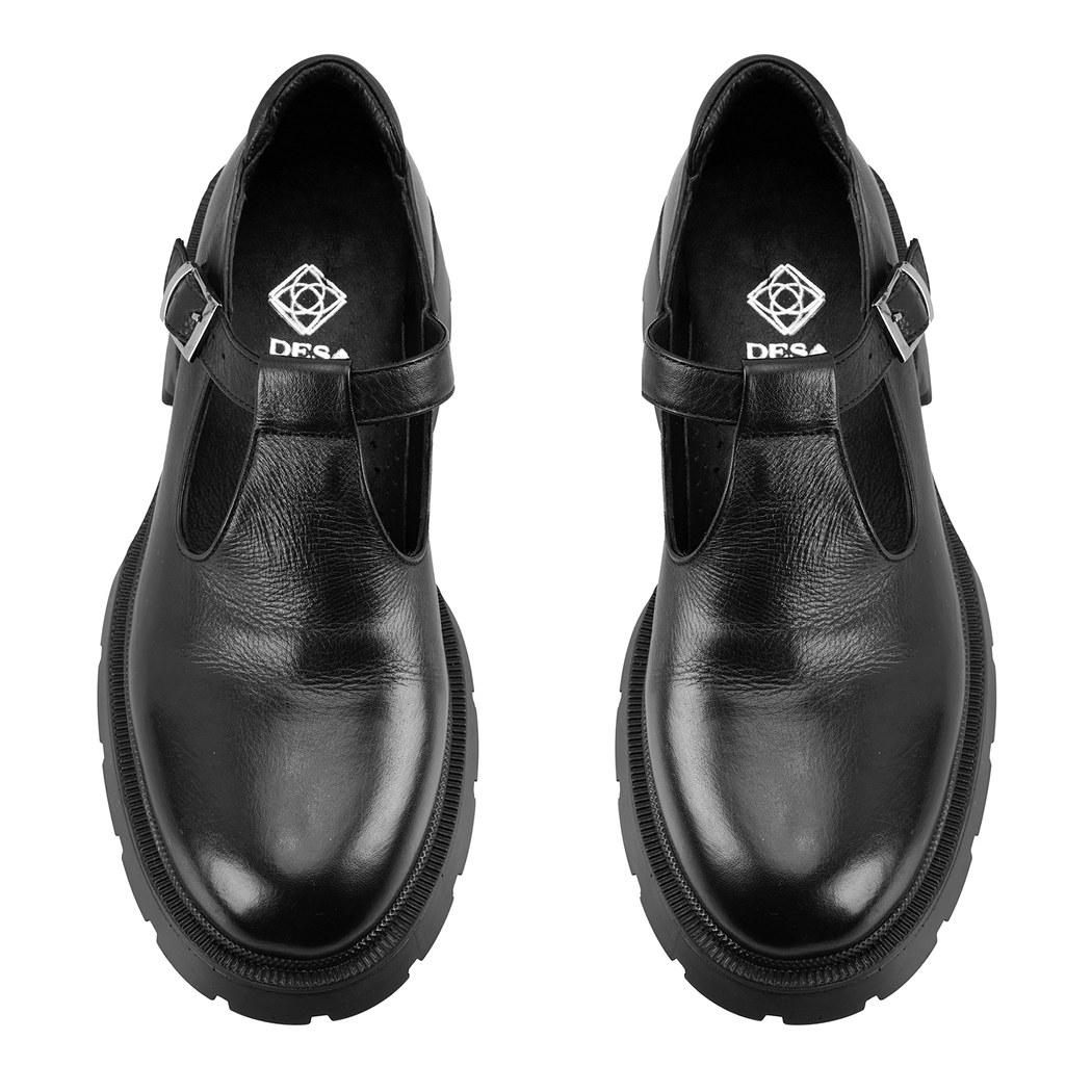 Kadın Siyah Deri Günlük Ayakkabı