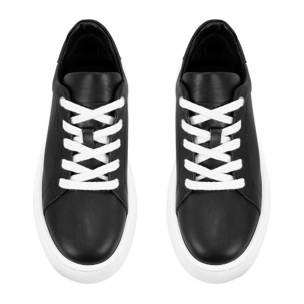 Kadın Siyah Deri Günlük Ayakkabı