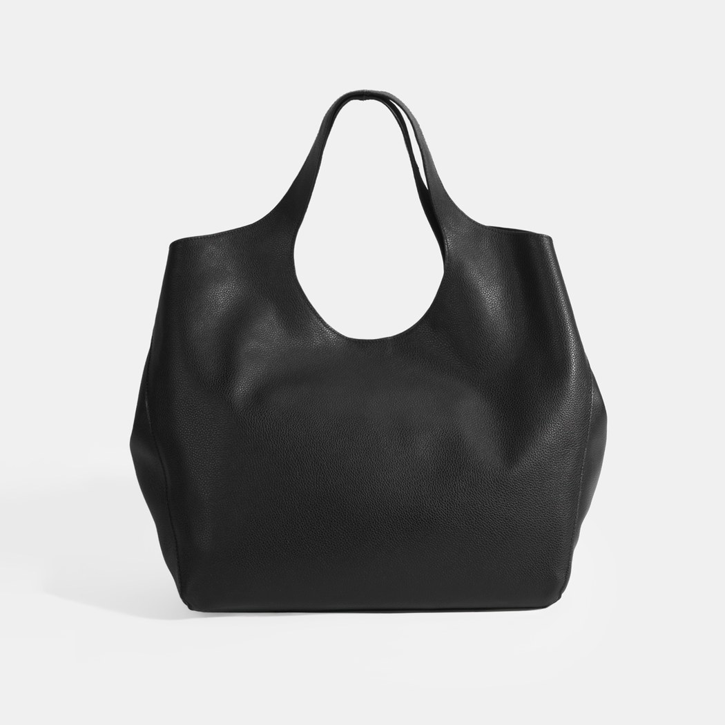 Kadın Siyah Deri Hobo Çanta