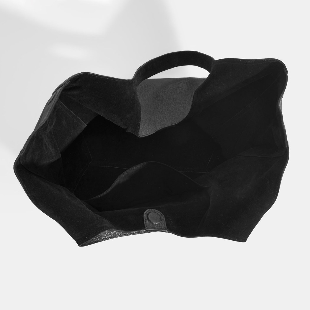 Kadın Siyah Deri Hobo Çanta