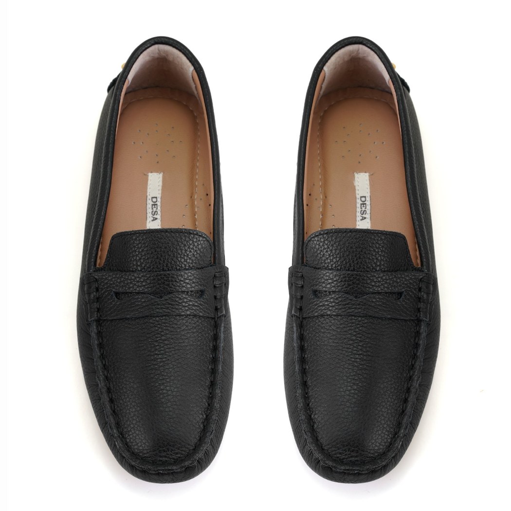 Kadın Siyah Deri Loafer