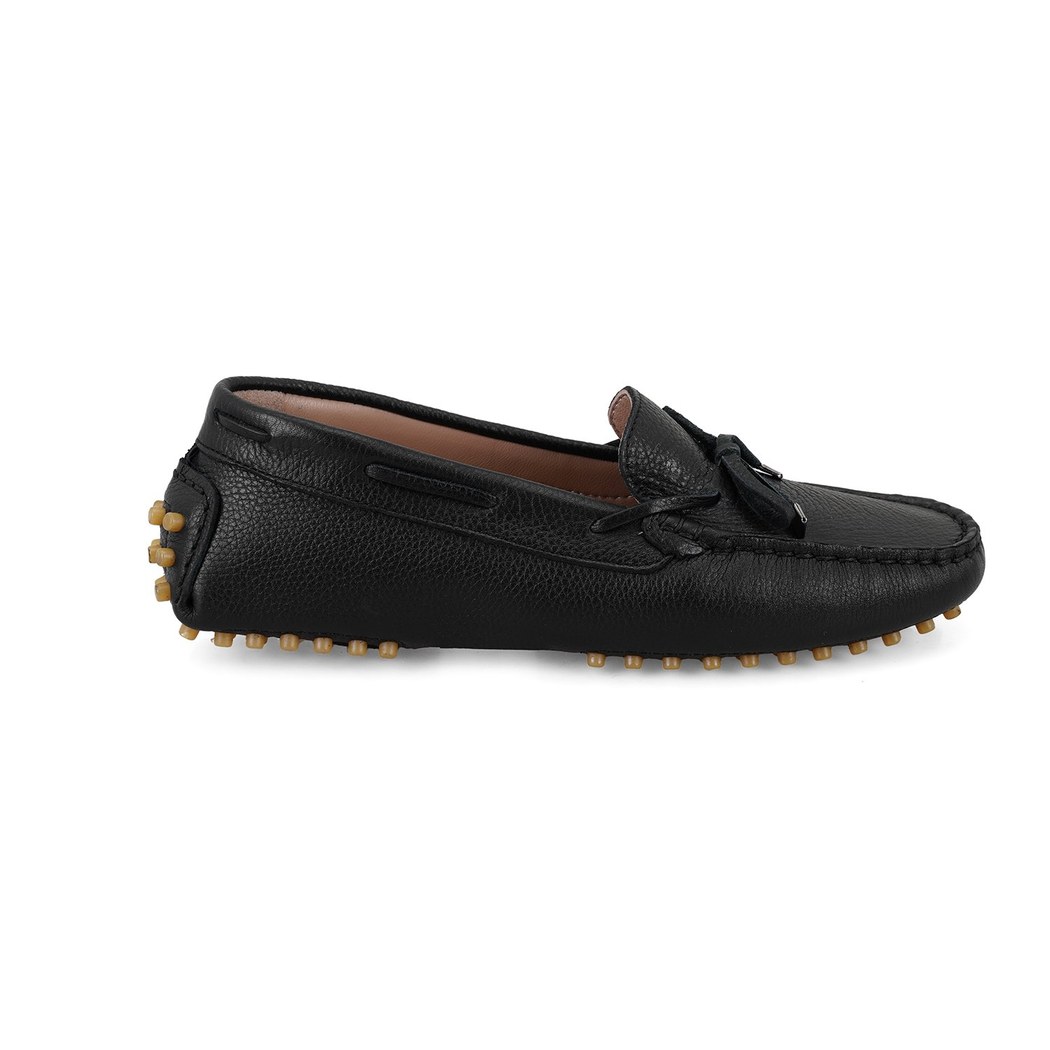 Kadın Siyah Deri Loafer