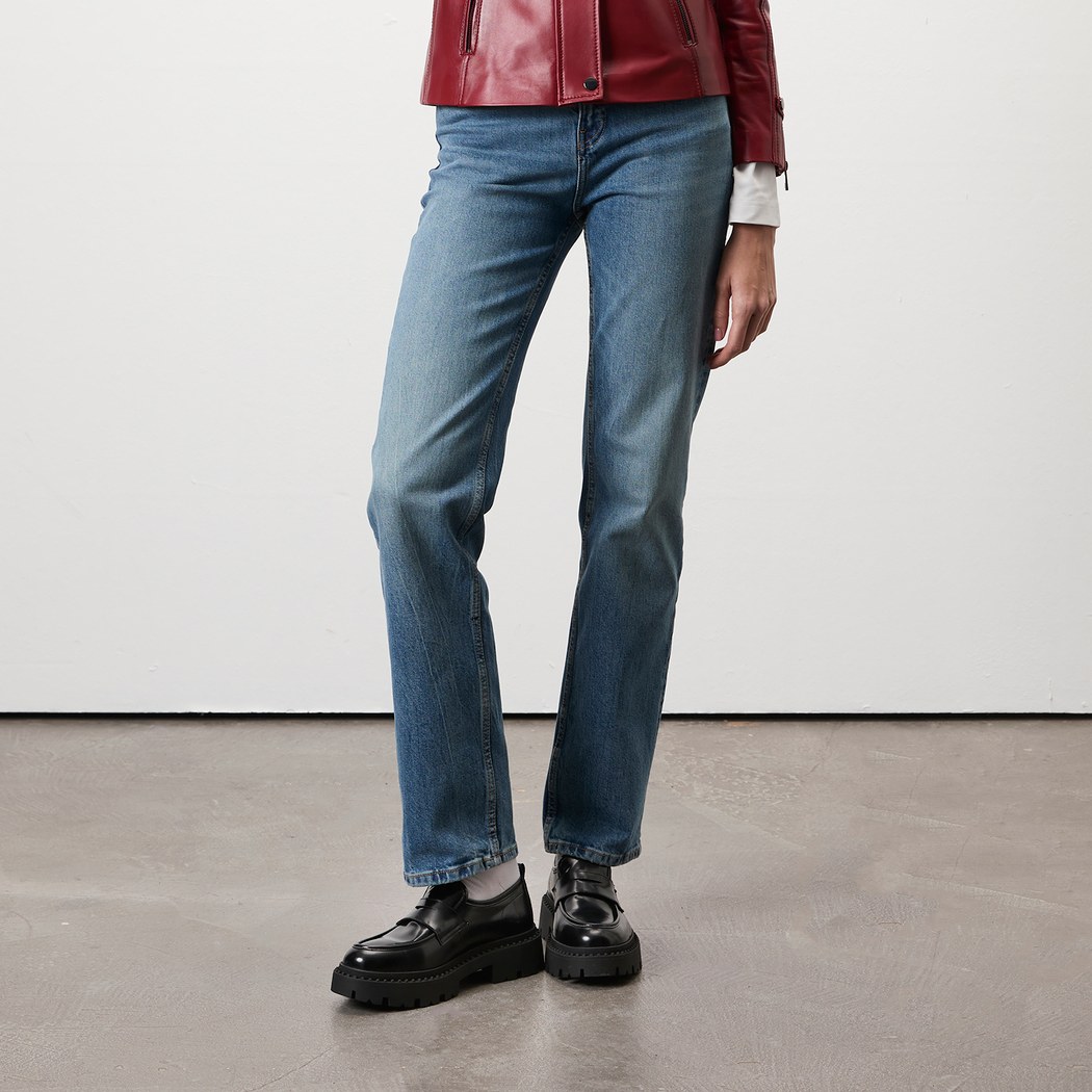 Kadın Siyah Deri Loafer