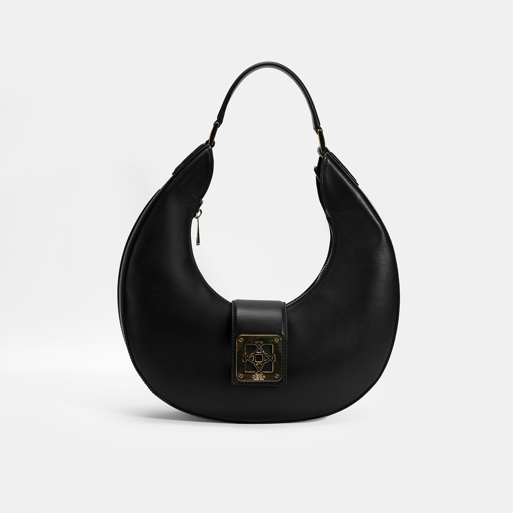 Kadın Siyah Deri Omuz Çantası