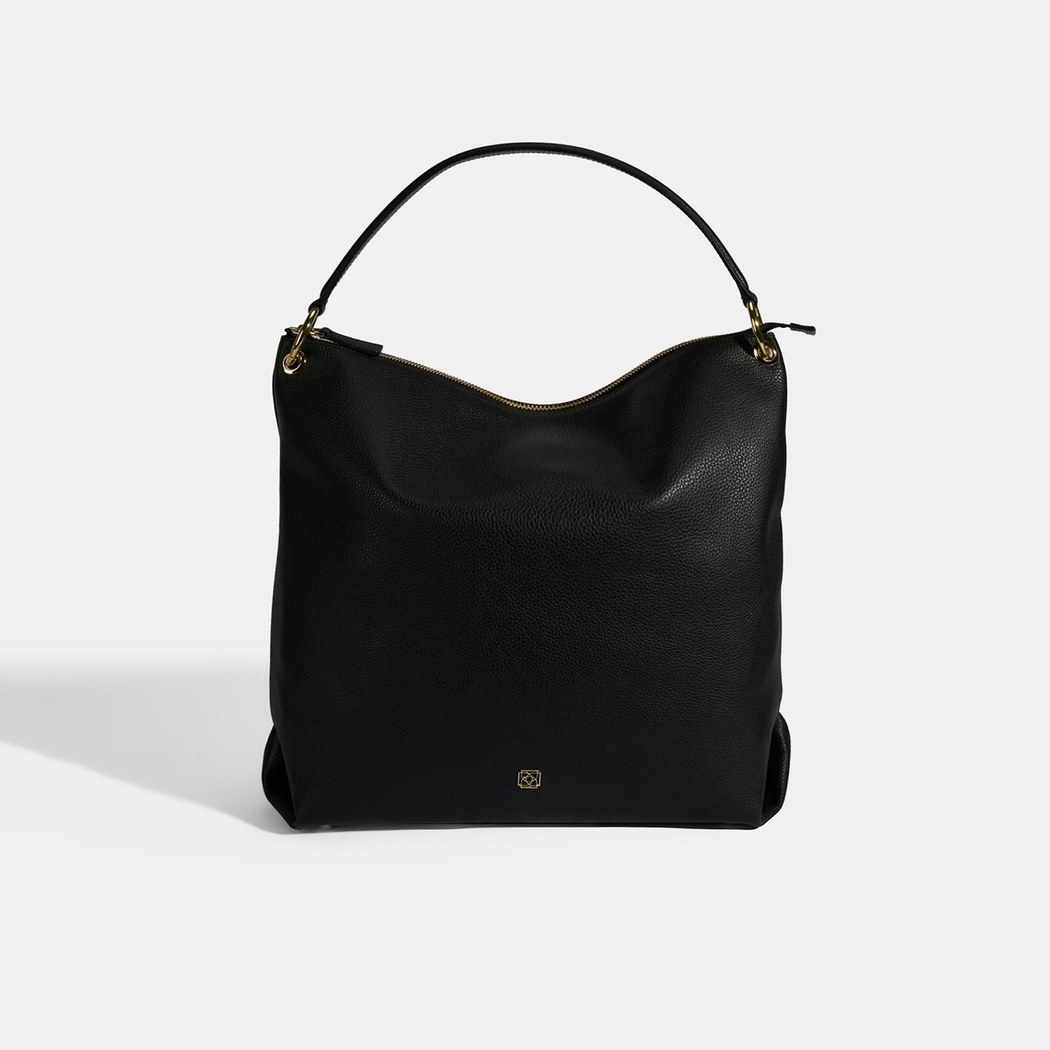 Kadın Siyah Deri Omuz Çantası