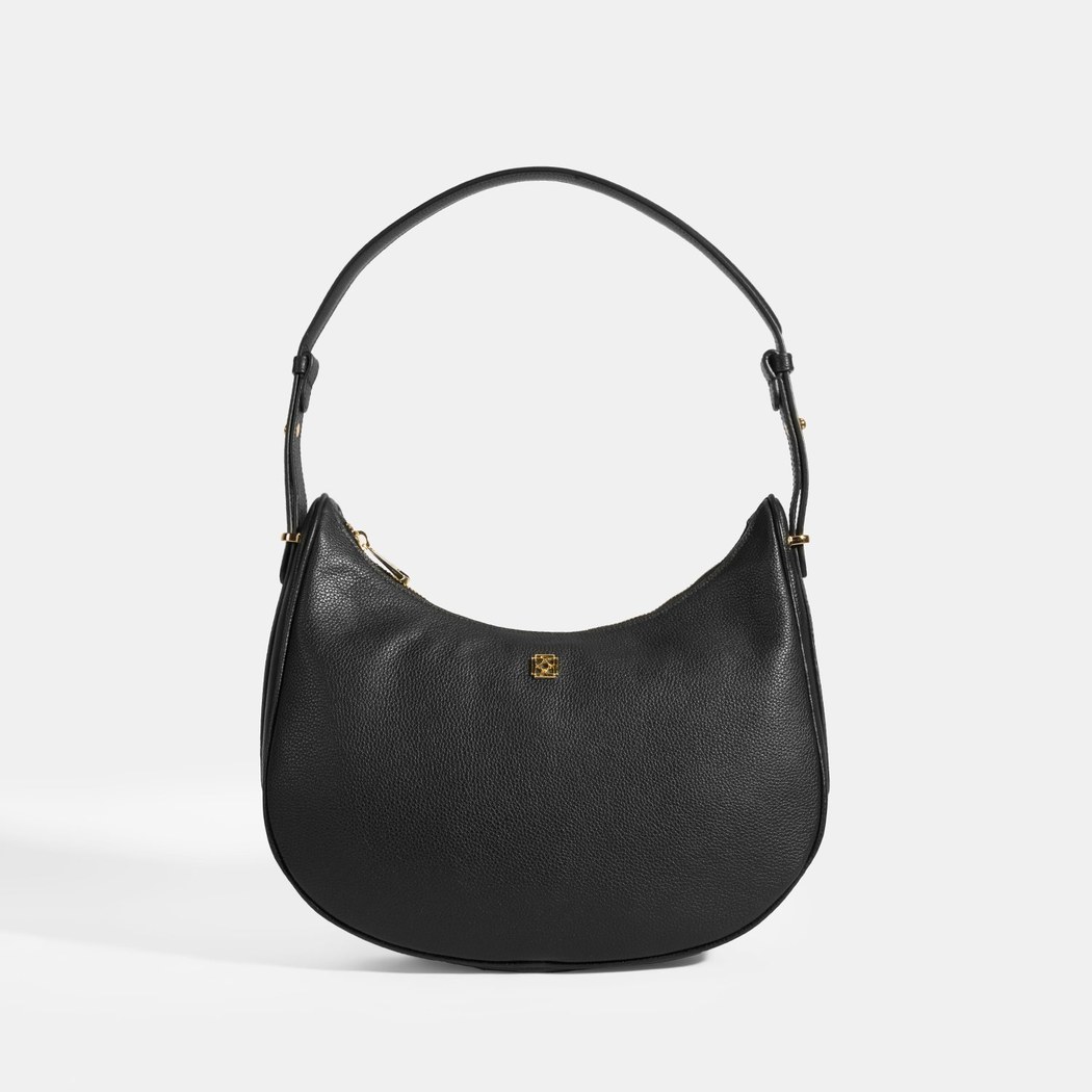 Kadın Siyah Deri Omuz Çantası