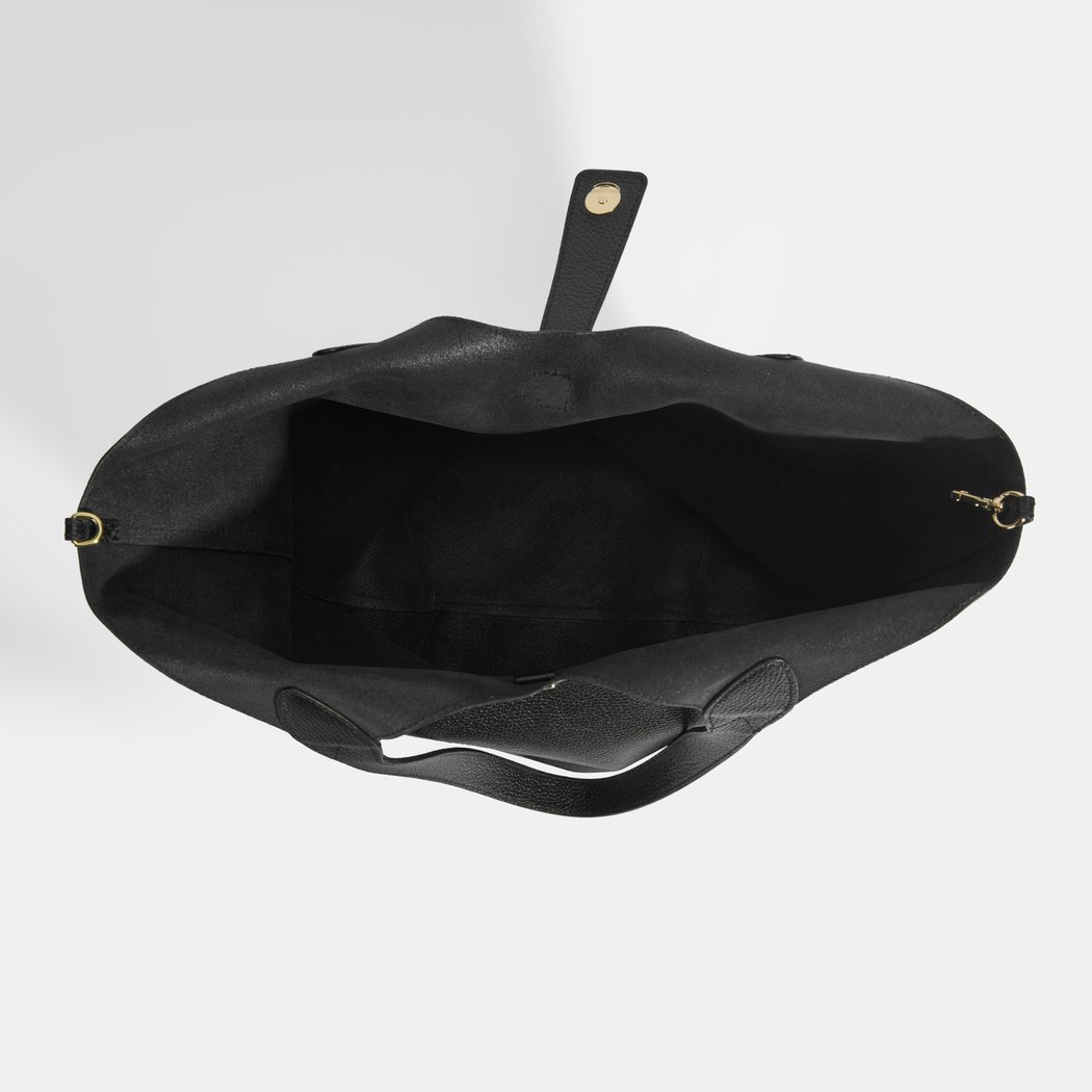 Kadın Siyah Deri Omuz Çantası