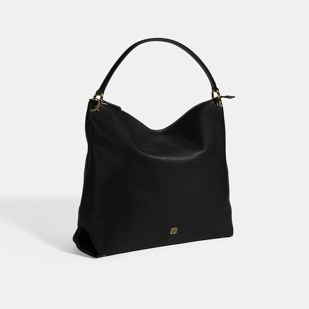 Kadın Siyah Deri Omuz Çantası