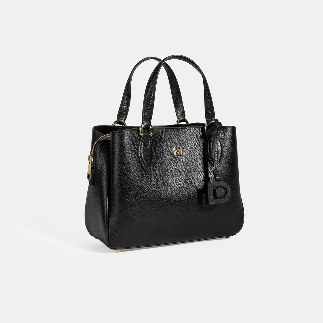 Kadın Siyah Deri Omuz Çantası