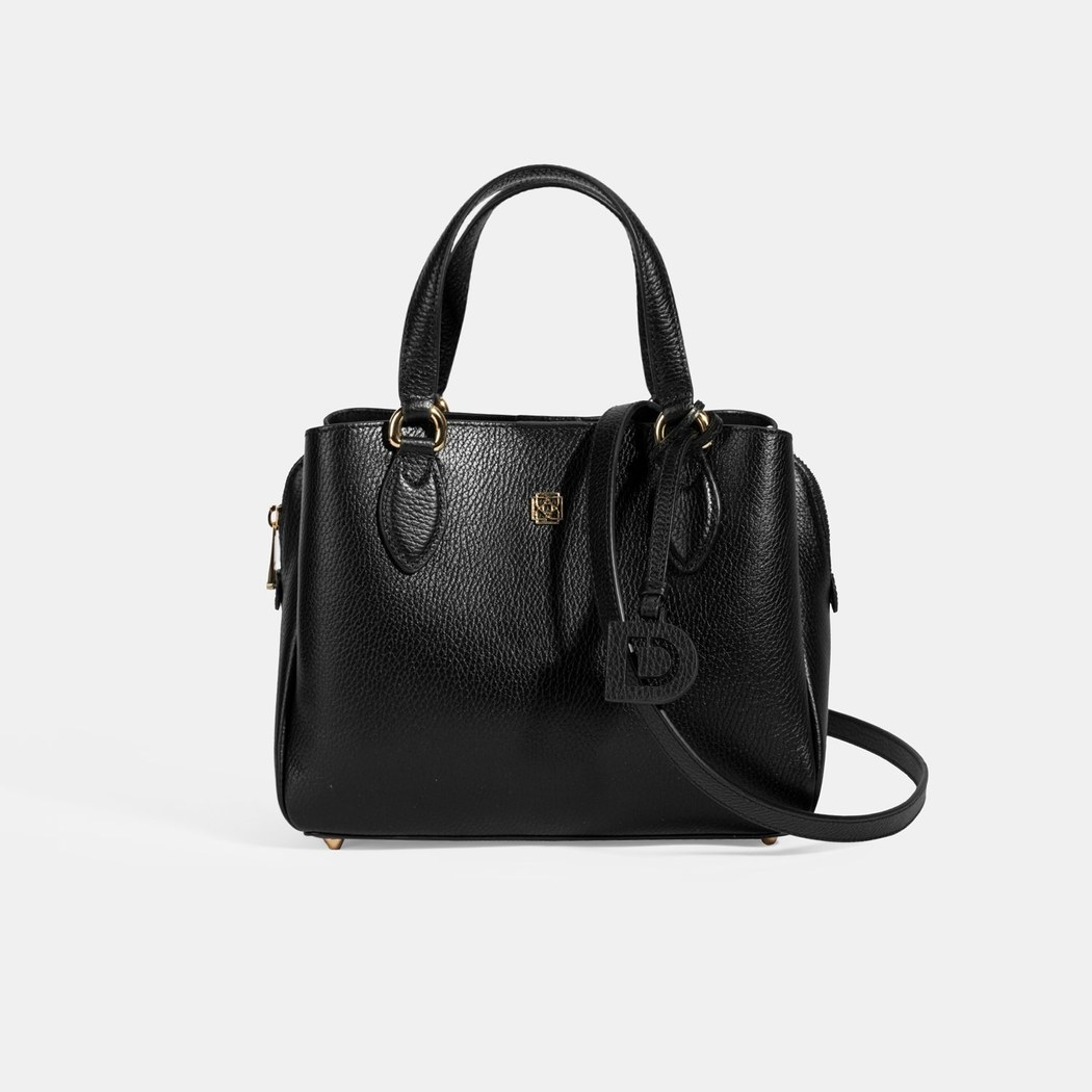 Kadın Siyah Deri Omuz Çantası