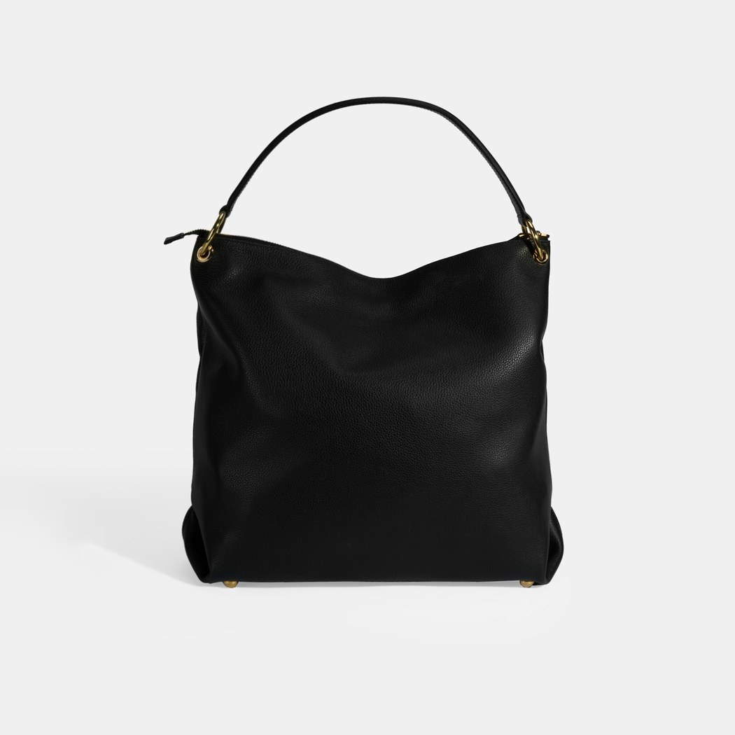 Kadın Siyah Deri Omuz Çantası