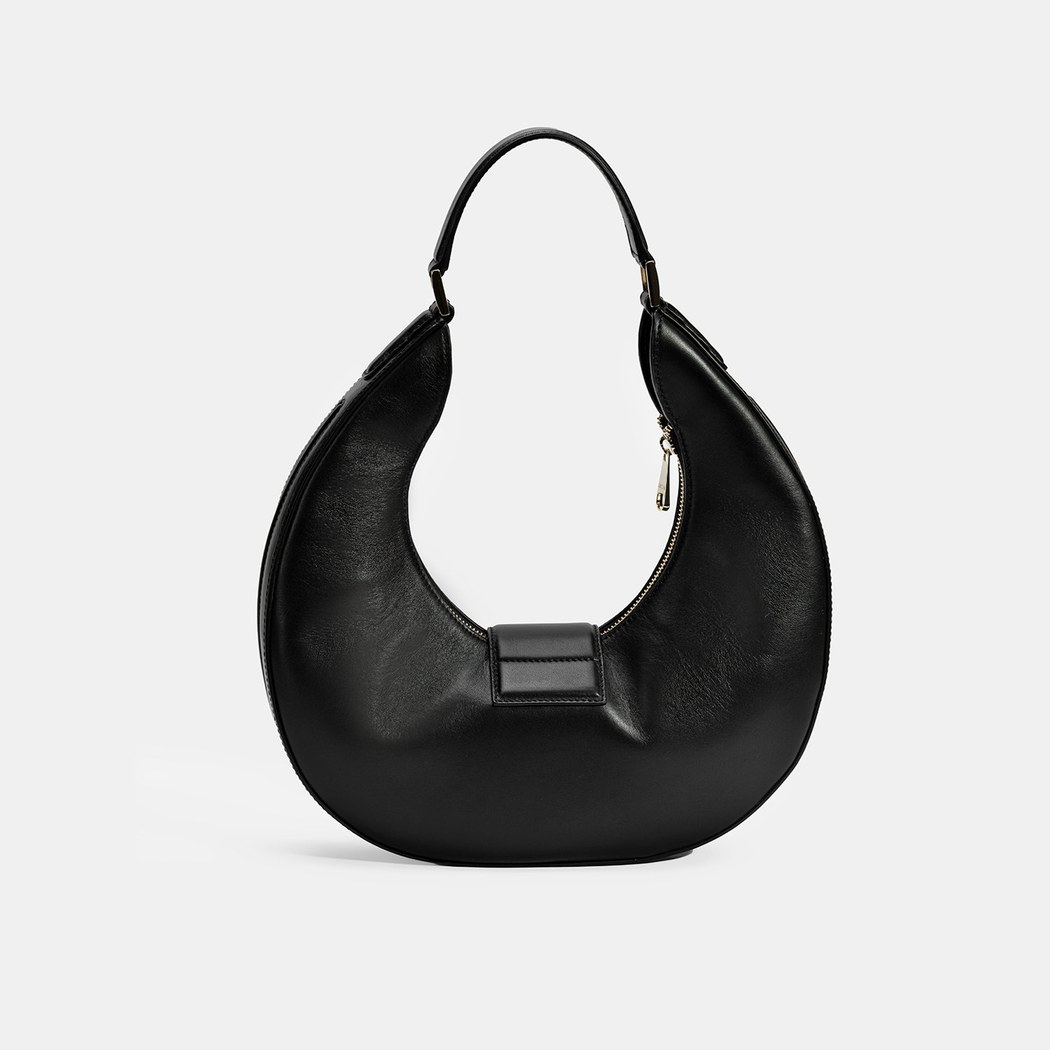 Kadın Siyah Deri Omuz Çantası