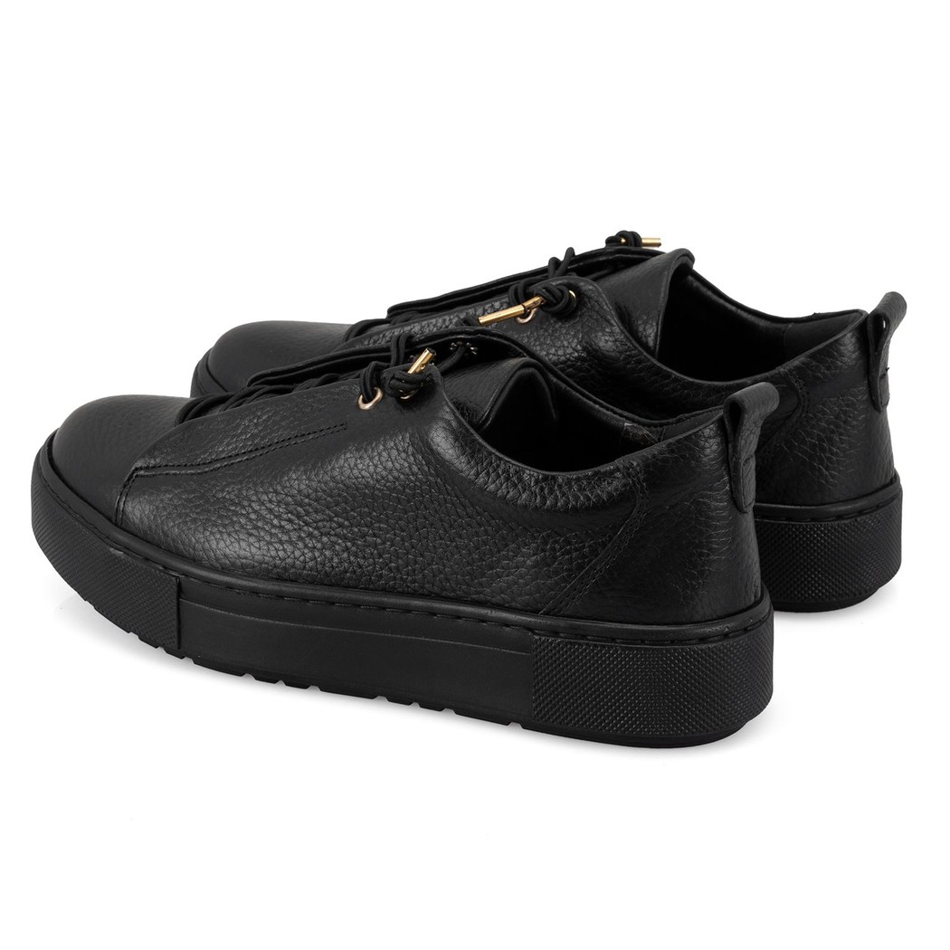 Kadın Siyah Deri Spor Ayakkabı