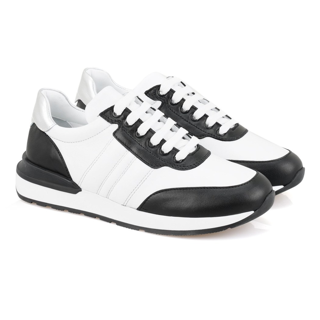 Kadın Siyah Deri Spor Ayakkabı