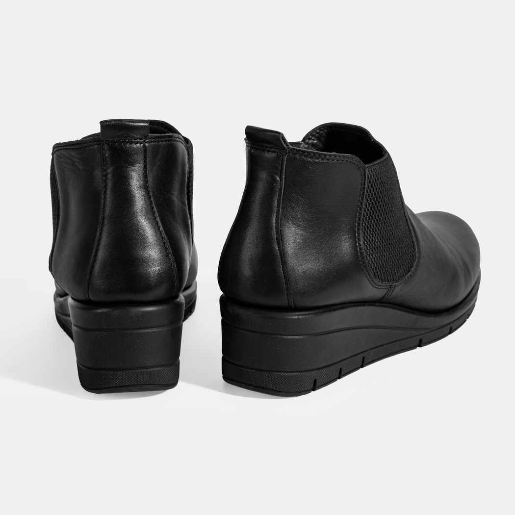 Kadın Siyah DesaComfort Bilek Boy Deri Bot