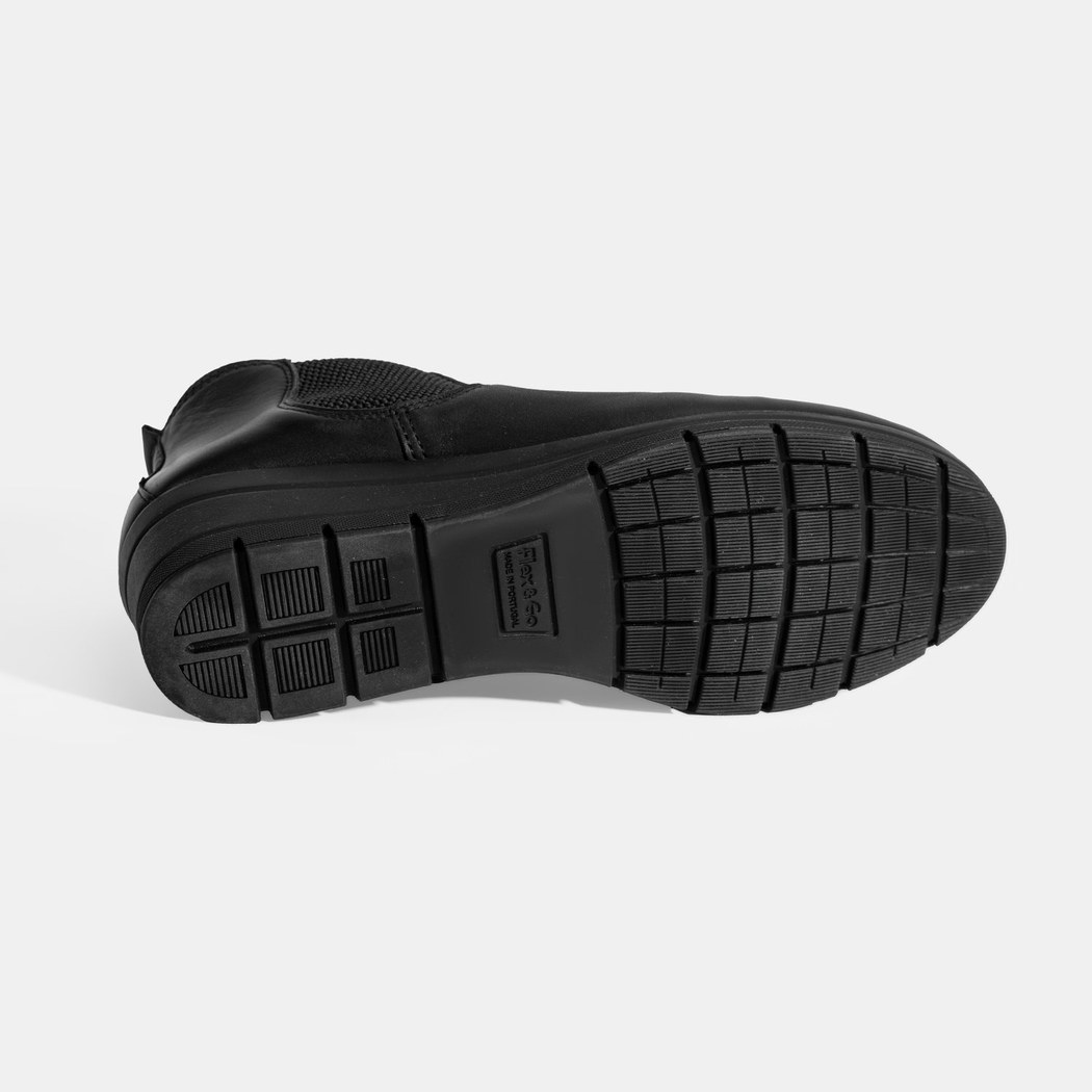 Kadın Siyah DesaComfort Bilek Boy Deri Bot