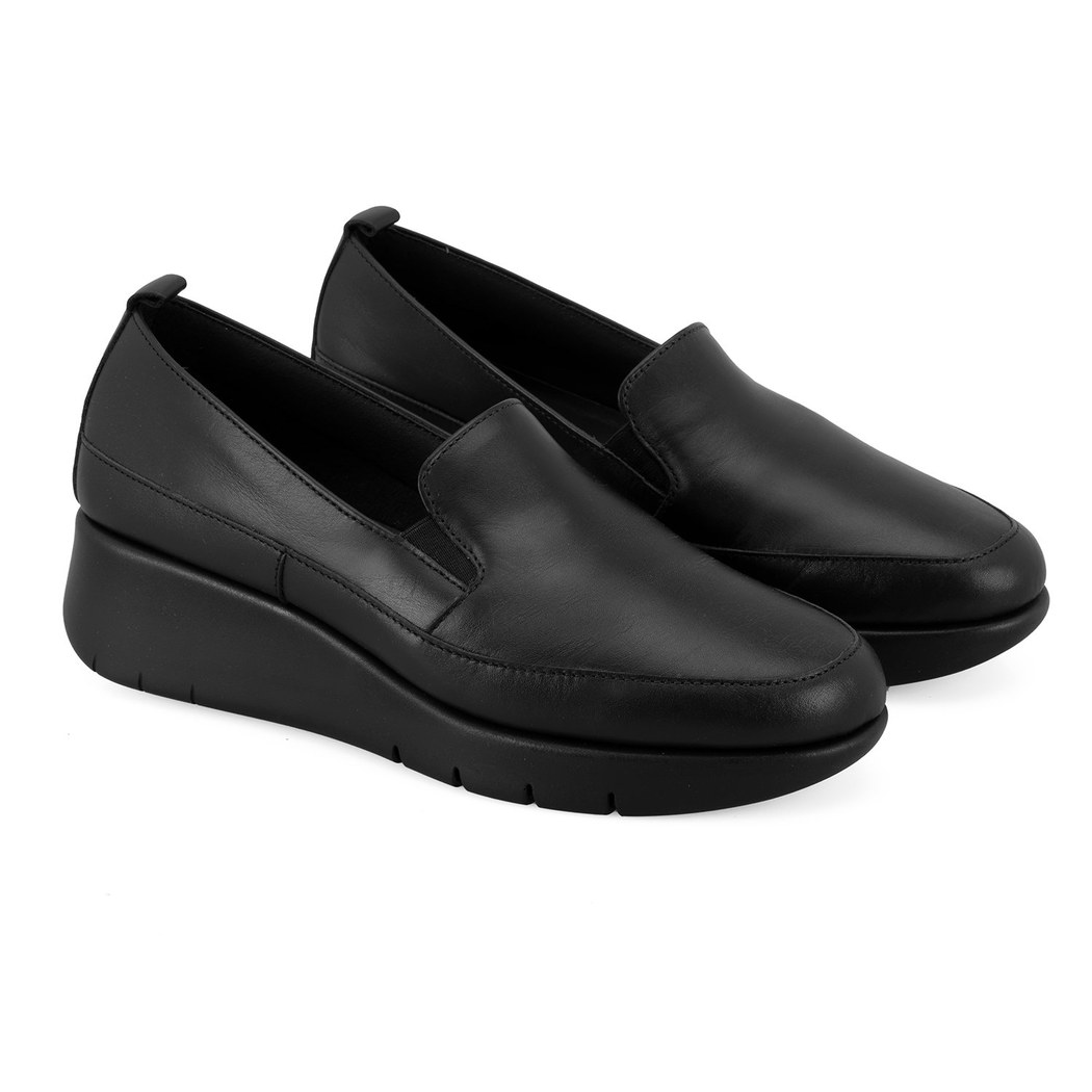 Kadın Siyah DesaComfort Deri Günlük Ayakkabı