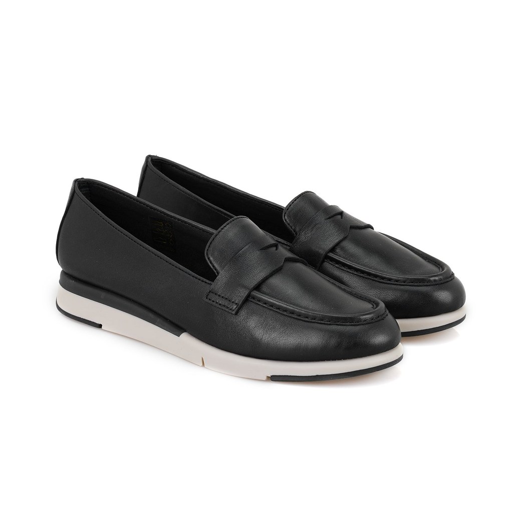 Kadın Siyah DesaComfort Deri Günlük Ayakkabı